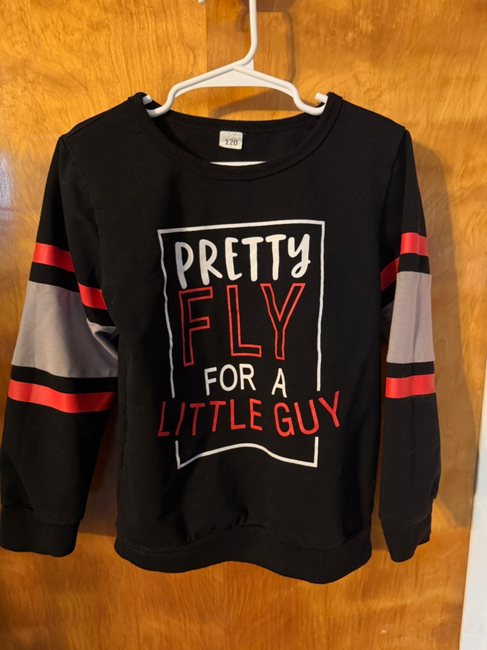 Kids' Black 'Pretty Fly for a Little Guy' Graphic Sweatshirt